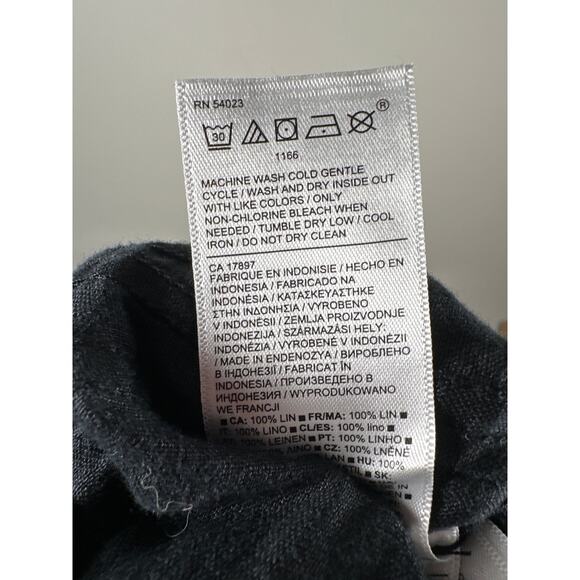 Athleta Cabo Linen Jogger Womens Size 10 Black Lightweight - Picture 10 of 10